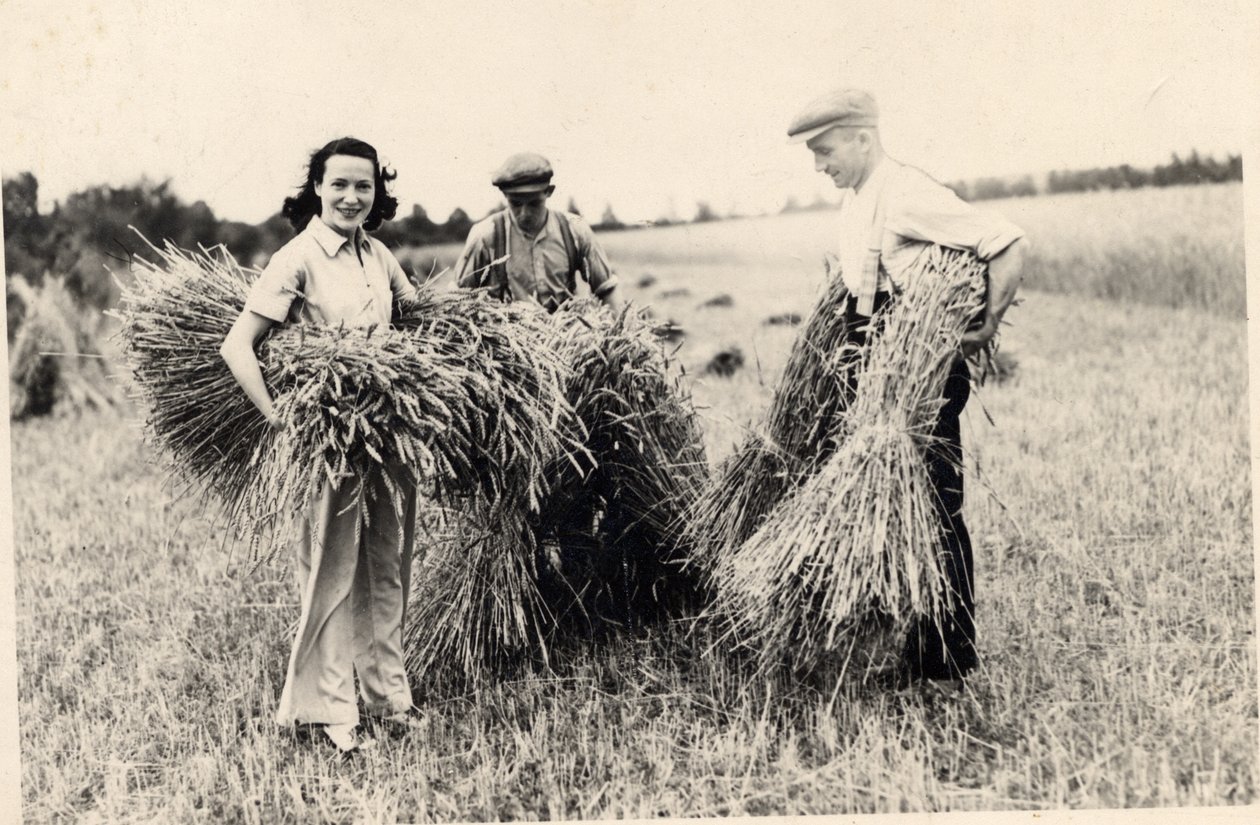 Fotografie Adele Astaire v době sklizně (černobílá fotografie) od Unbekannt Unbekannt