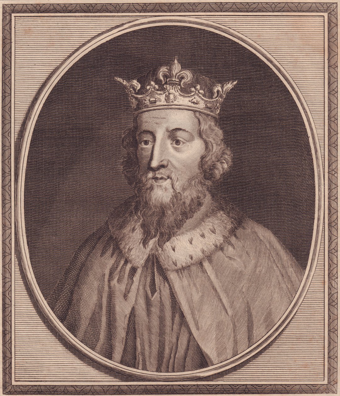 Portrét Alfreda Velkého (849-889), krále Wessexu, Spojené království, mědirytina od Johna Goldara (1729-1795) od Unbekannt Unbekannt
