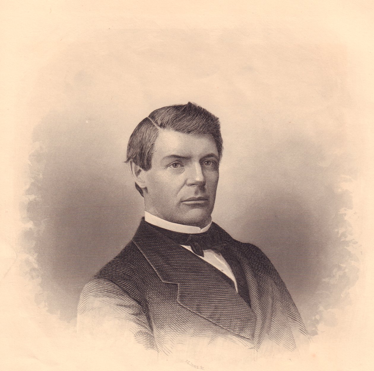 Portrét amerického metodistického biskupa Johna Morgana Waldena (1831-1914), rytina FE Jones, circa 1870 od Unbekannt Unbekannt