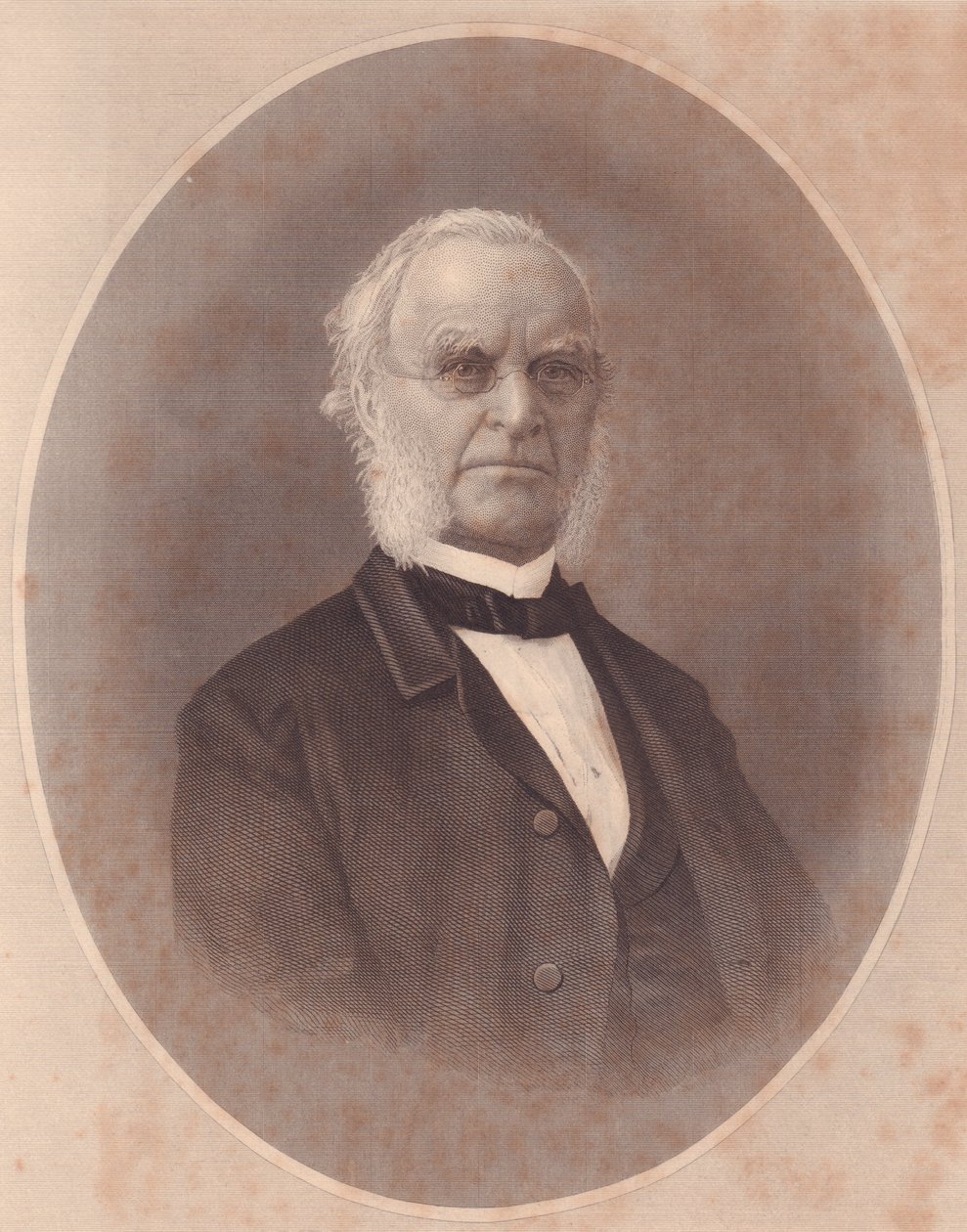 Portrét amerického metodistického biskupa Josepha Holdicha (1794-1893), rytina z dámského úložiště, Spojené státy americké, cca 1870 od Unbekannt Unbekannt