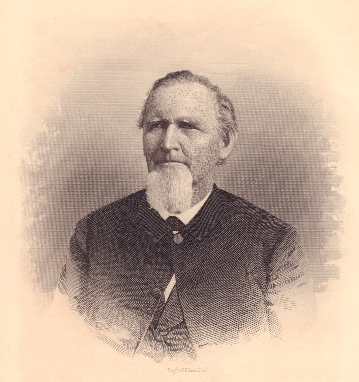 Portrét amerického metodistického duchovního Johna L Smithe, rytina FE Jones, circa 1870 od Unbekannt Unbekannt