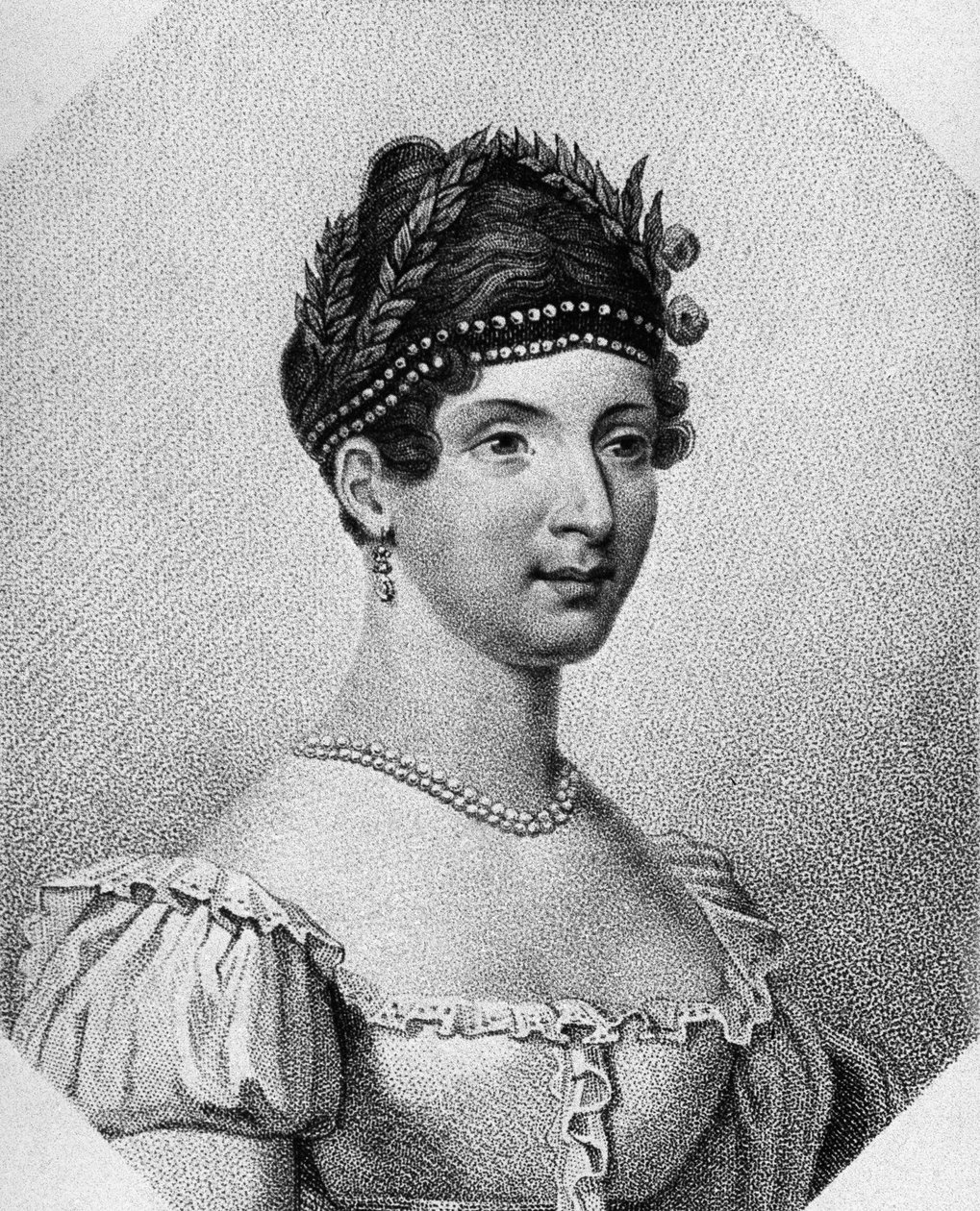 Portrét Angeliky Catalani (1780-1849), italský soprán, rytina od Unbekannt Unbekannt