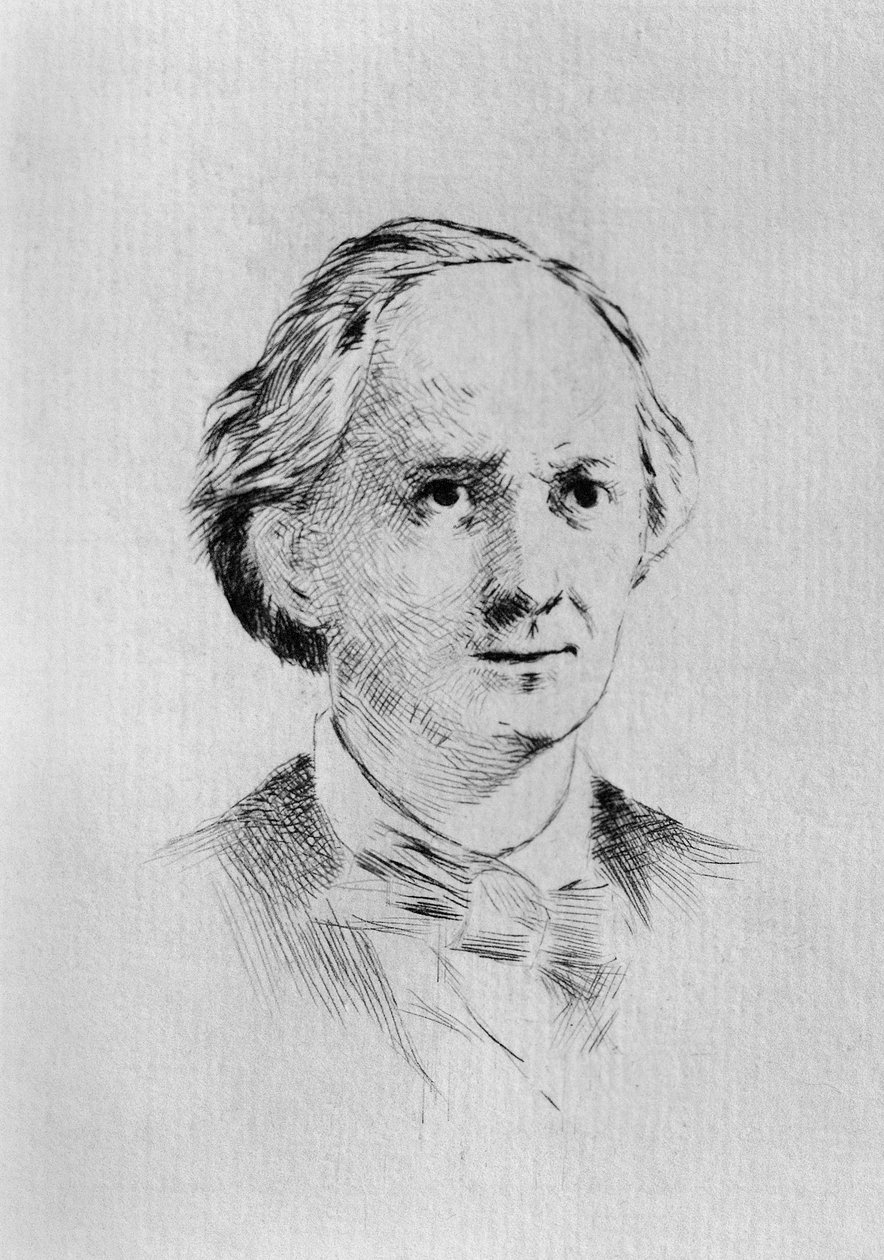 Portrét Charlese Pierra Baudelaira (1821-1867), francouzského básníka, esejisty, uměleckého kritika a překladatele od Unbekannt Unbekannt