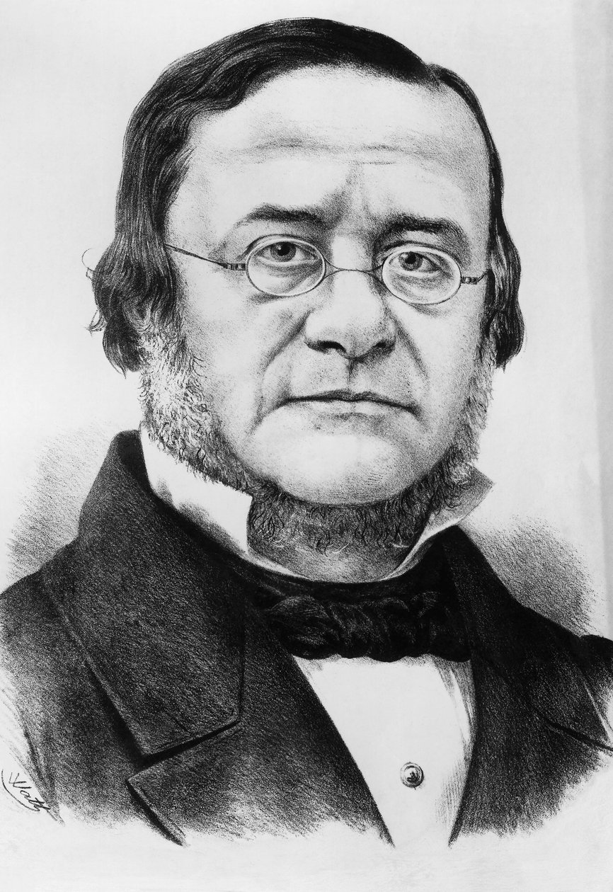 Portrét Daniele Manina (1804-1857), italského patriota a politika, který byl prezidentem Republiky San Marco v letech 1848 až 1849, rytina podle kresby Watta od Unbekannt Unbekannt