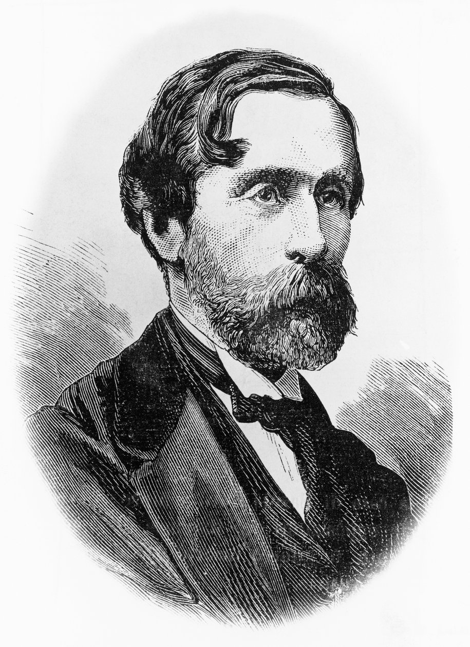 Portrét Giulio Carcano (1812-1884), italský politik, spisovatel a novinář, rytina od Unbekannt Unbekannt