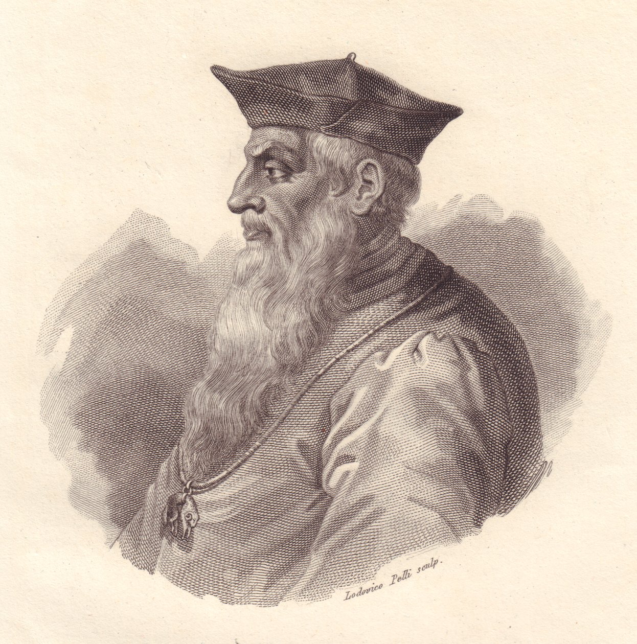 Portrét italského admirála Andrea Doria (1466-1560), mědirytina Ludovico Pelli od Unbekannt Unbekannt