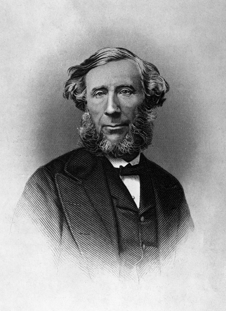 Portrét Johna Tyndalla (1820-1893), irského fyzika, rytina od Unbekannt Unbekannt