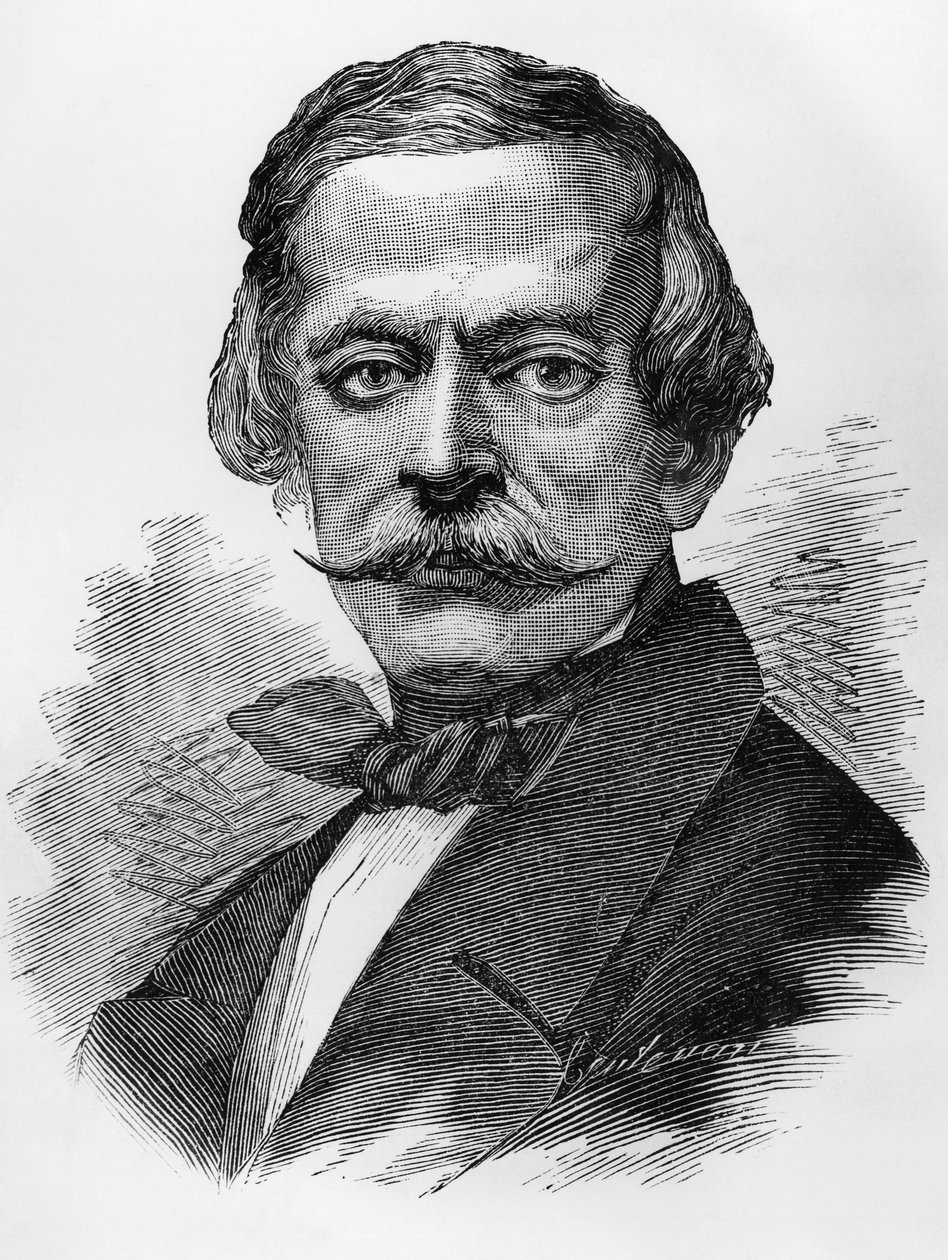 Portrét Massima Taparelliho, markýze z Azeglia (1798-1866), italského vlastence, politika, spisovatele a malíře, který byl premiérem Sardinie v letech 1849 až 1852, rytina od Unbekannt Unbekannt