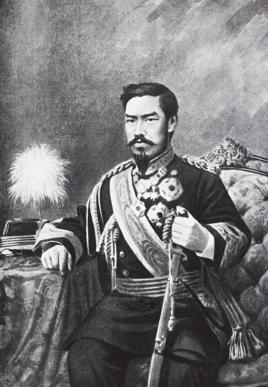 Portrét japonského císaře Meidžiho (Mutsuhito od Unbekannt Unbekannt