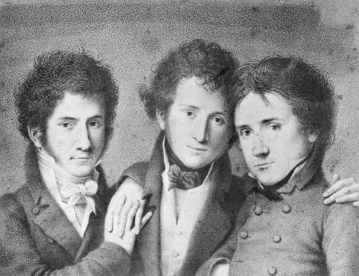 Portréty Filippo Ugoni (1794-1877), Andrea Tonelli (1793-1859) a Giovita Scalvini (1791-1843), italských vlastenců od Unbekannt Unbekannt