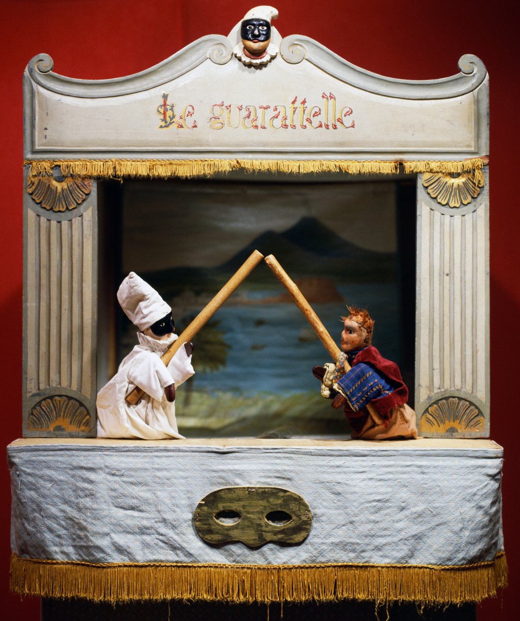 Punch (Pulcinella) a Pasquale Terremoto, loutky z divadla Maria Imperatrice Guarattelle, Neapol, Itálie od Unbekannt Unbekannt