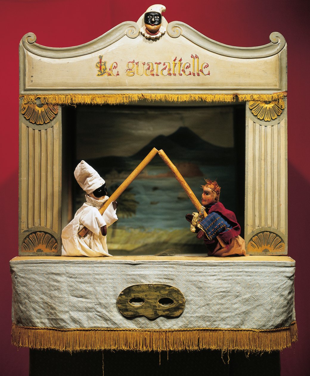 Punch (Pulcinella) a Pasquale Terremoto, loutky z divadla Maria Imperatrice Guarattelle, Neapol, Itálie (foto) od Unbekannt Unbekannt