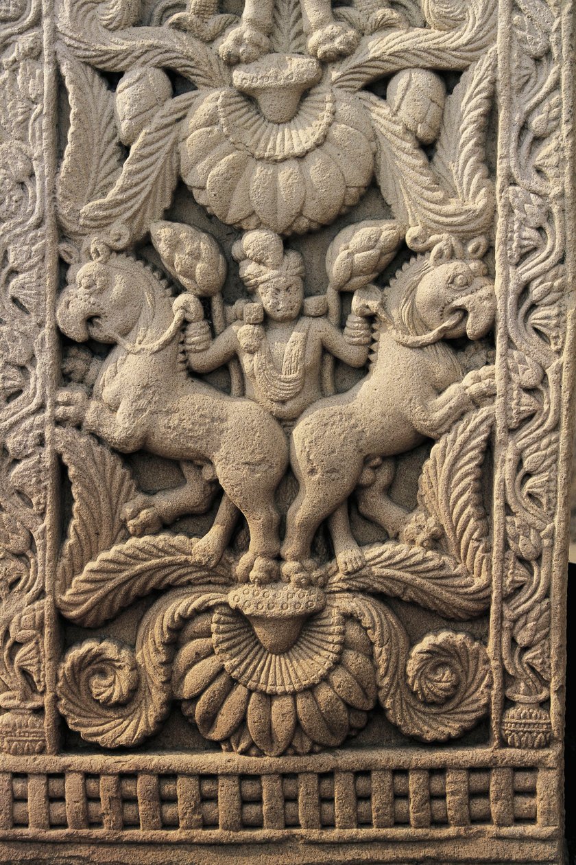 Reliéf na západním vstupu, Velká stúpa, Sanchi (Seznam světového dědictví UNESCO od Unbekannt Unbekannt