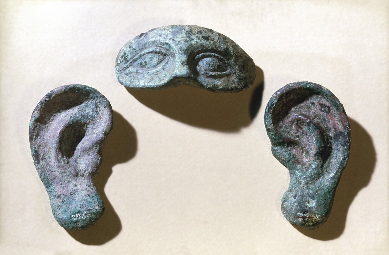 Řím Římské votivní oči a uši, bronz, 200 př. nl-100 n. l od Unbekannt Unbekannt