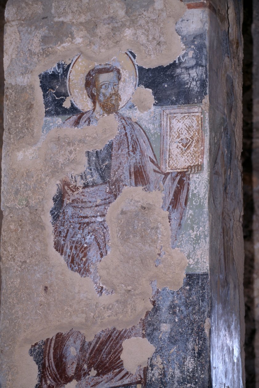 Svatý, freska v kostele Agios Nikolaos, byzantské město Mystras (Seznam světového dědictví UNESCO od Unbekannt Unbekannt