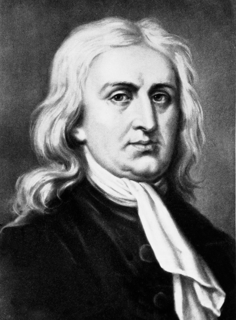 Sir Isaac Newton (černobílá fotografie) od Unbekannt Unbekannt