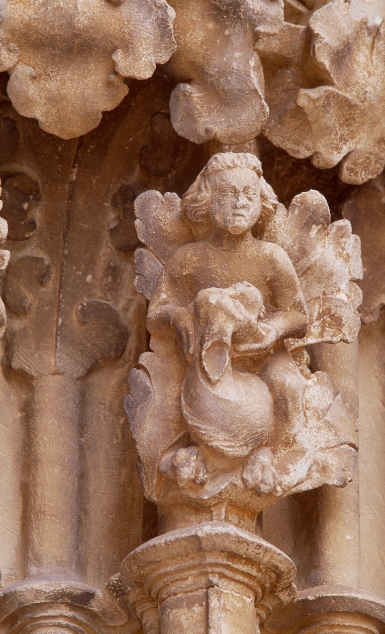 Španělsko, Navarra, Ujue, Kostel Santa Maria, Architektonický detail od Unbekannt Unbekannt