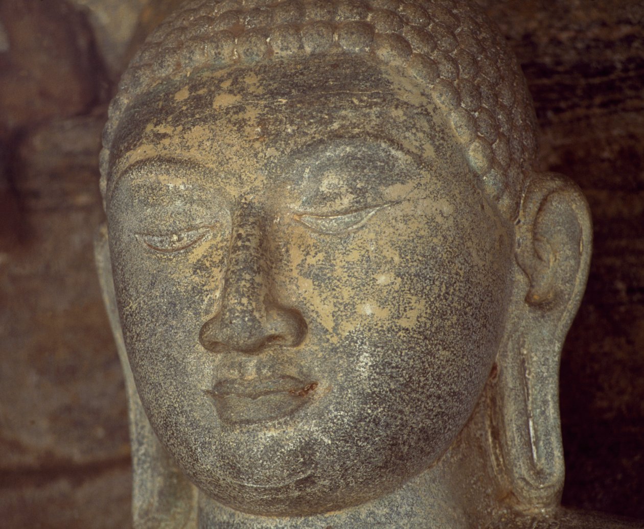 Srí Lanka, Polonnaruwa, Detail sochy Buddhy z Gal Vihara (Seznam světového dědictví UNESCO od Unbekannt Unbekannt