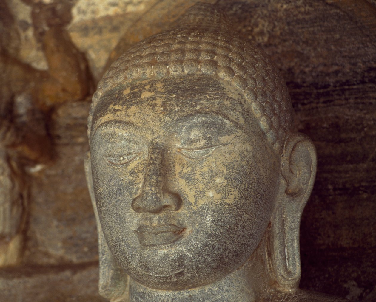 Srí Lanka, Polonnaruwa, detail sochy Buddhy z Gal Vihara (seznam světového dědictví UNESCO od Unbekannt Unbekannt
