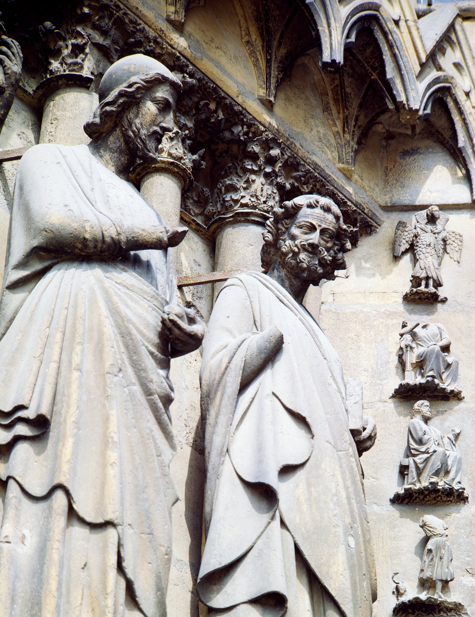 Socha apoštola, detail jižních dveří katedrály Notre-Dame (Seznam světového dědictví UNESCO od Unbekannt Unbekannt