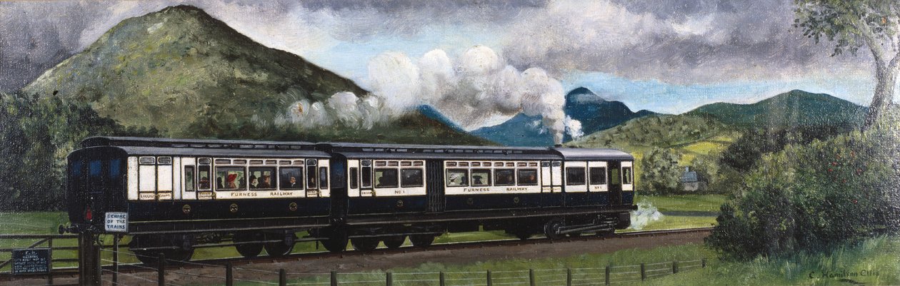 Parní motorový vlak Coniston na Furness Railway, Cumbria od Unbekannt Unbekannt