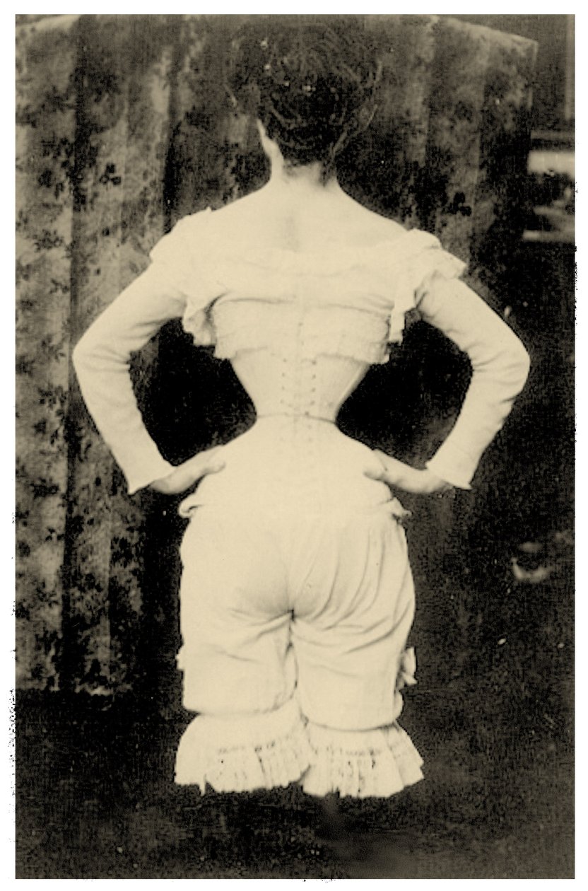 Žena v korzetu c.1865 (foto) od Unbekannt Unbekannt