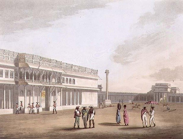 Náměstí a vchod do paláce Tippoo, Bangalore, deska 12 z 