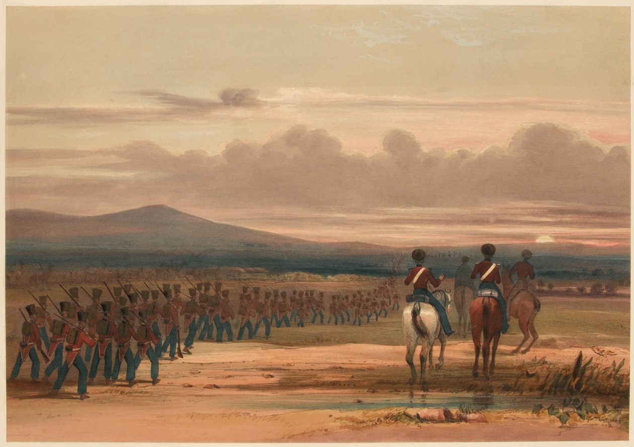 „Pochod přes bažinatou poušť“ od Lieutenant Thomas (after) Wingate