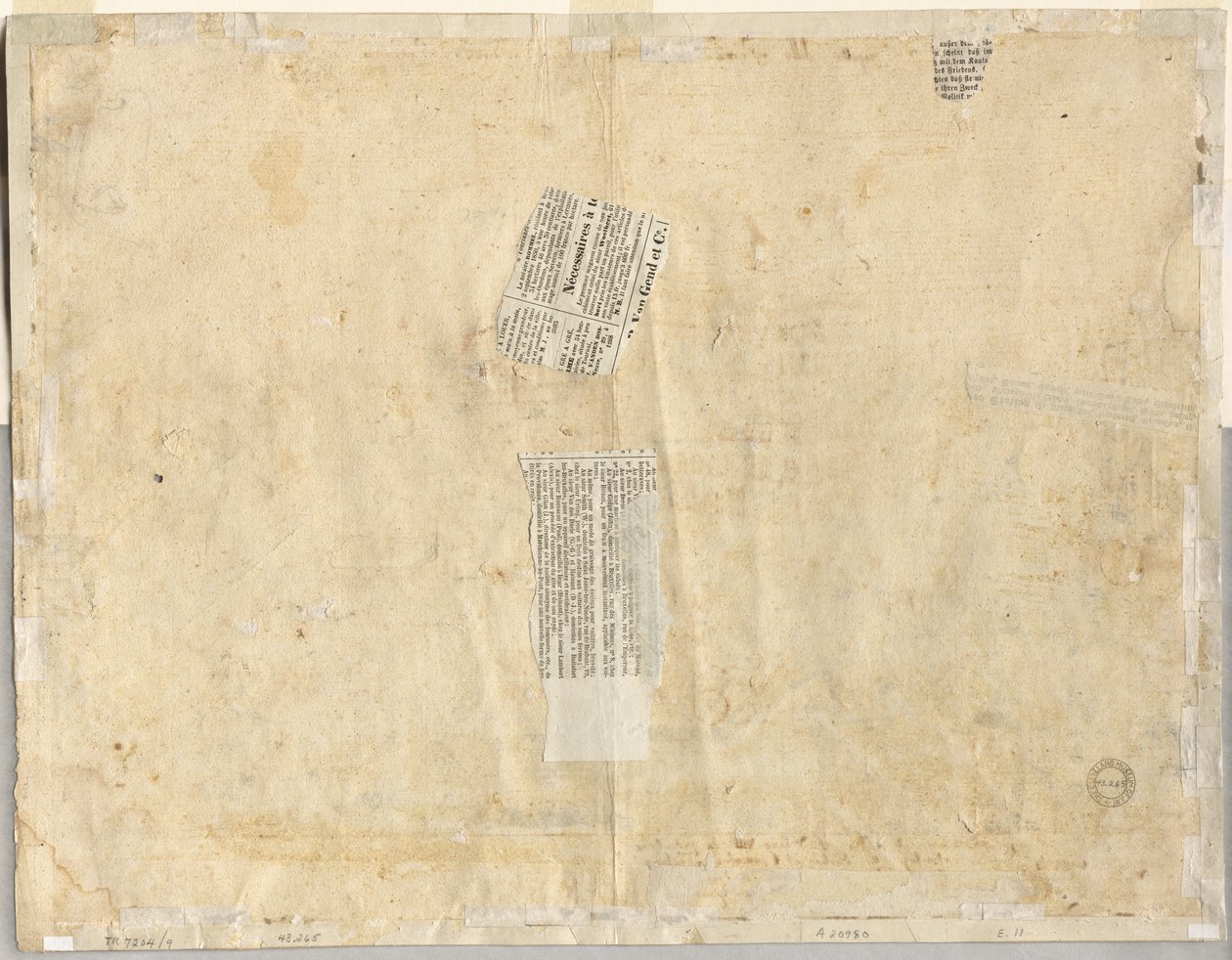 Trasování fontány z Recto a Sketches of Two Faces verso, 1665. od Lievin Cruyl