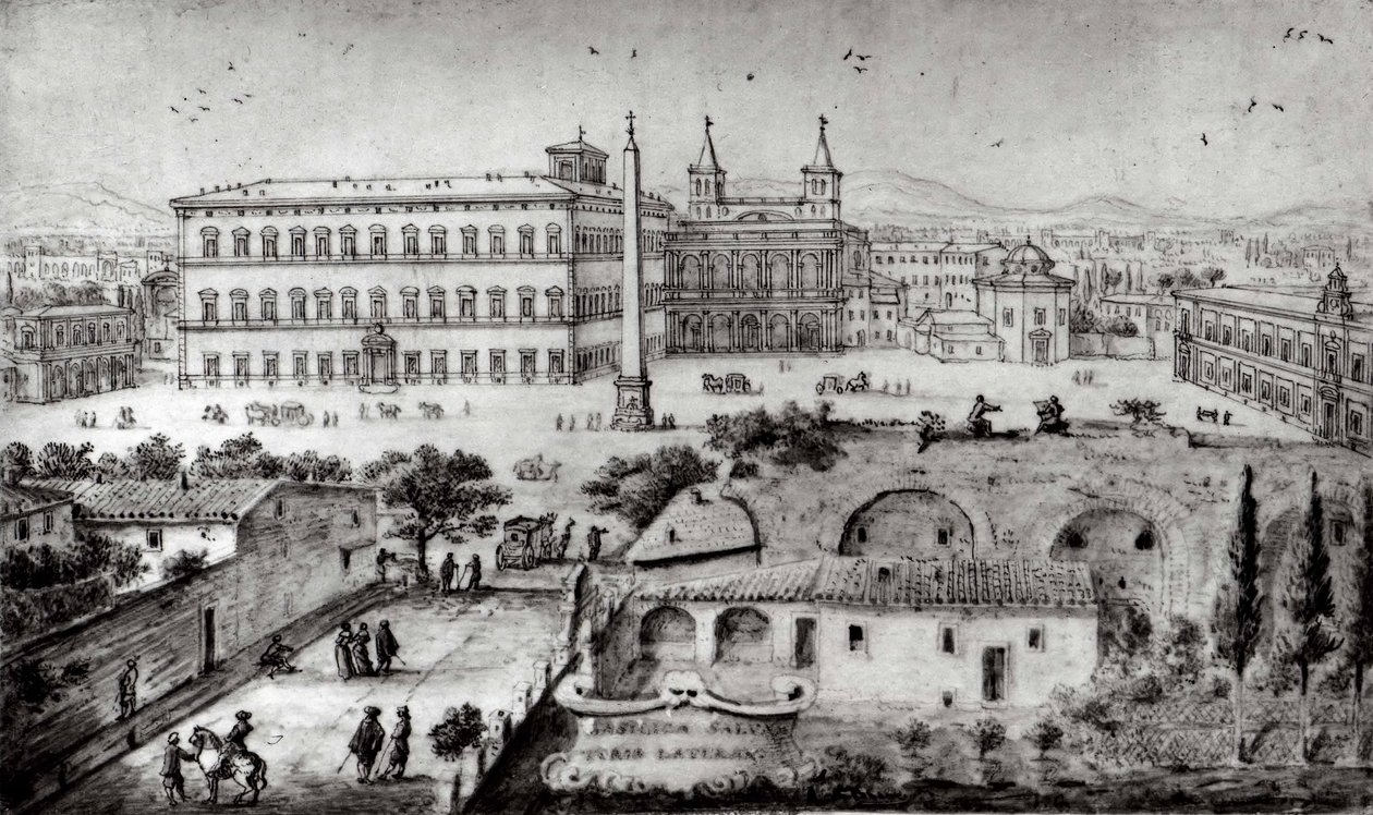 Pohled na Laterán, Řím, 1672-73. od Lievin Cruyl