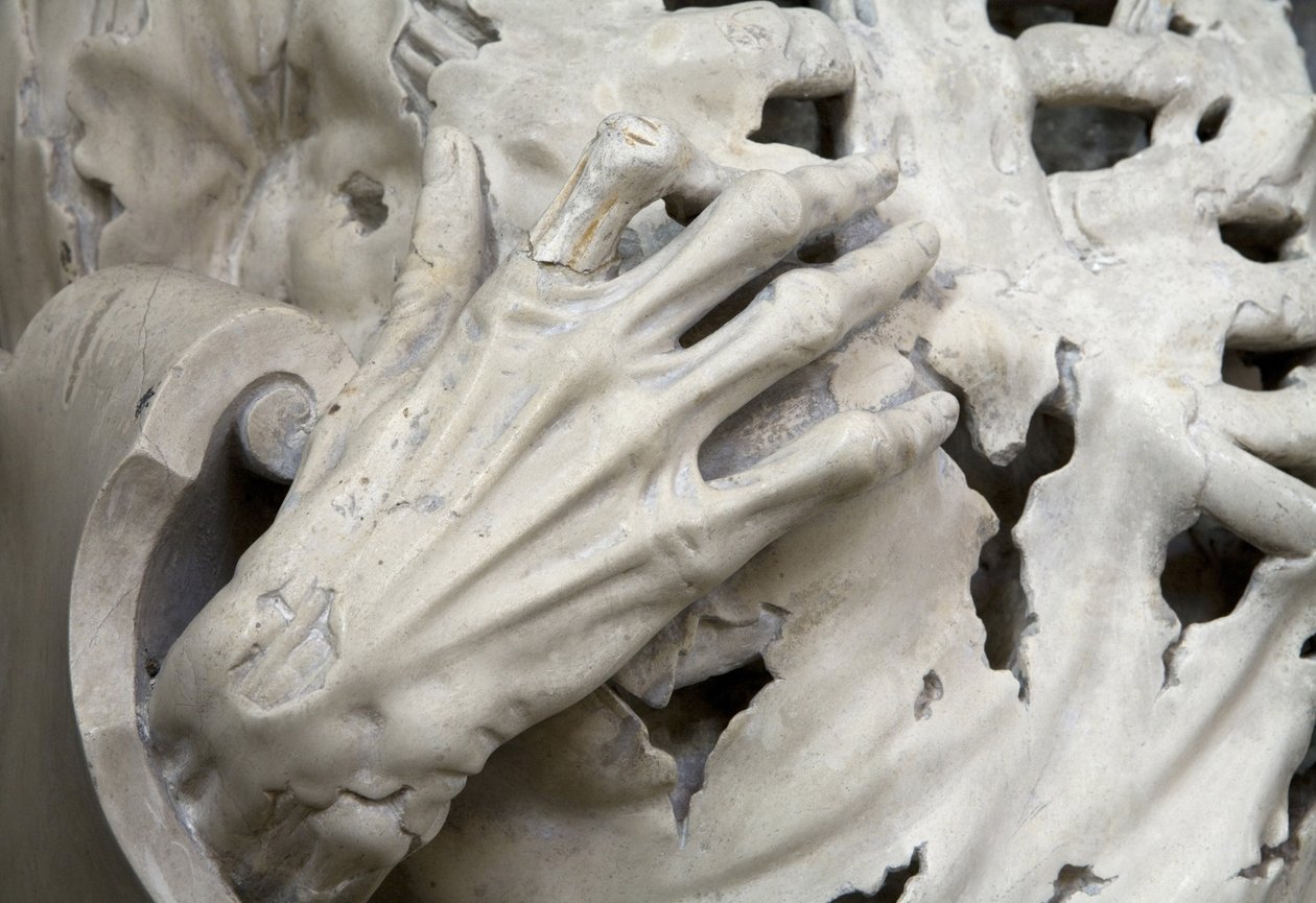 Stažený, nebo The Skeleton, detail od Ligier Richier