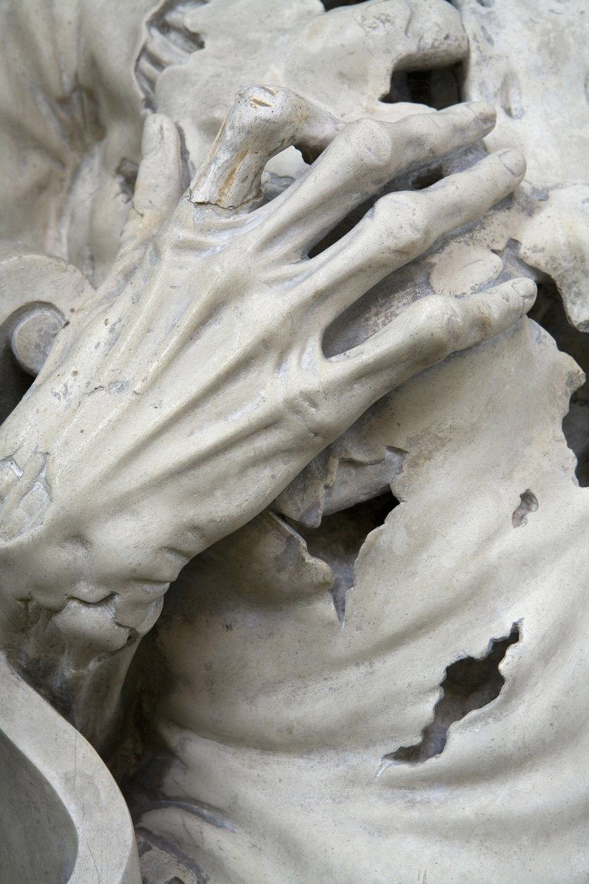 Stažený, nebo The Skeleton, detail od Ligier Richier