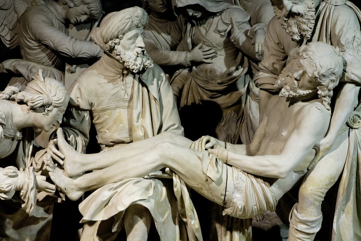 Pohřeb a mdloby Panny (kámen) od Ligier Richier