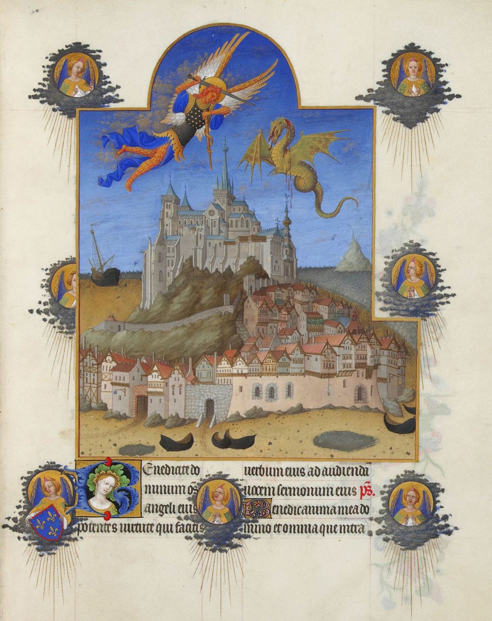 Très Riches Heures du Duc de Berry - Mše svatého Michaela od Limbourg Brothers