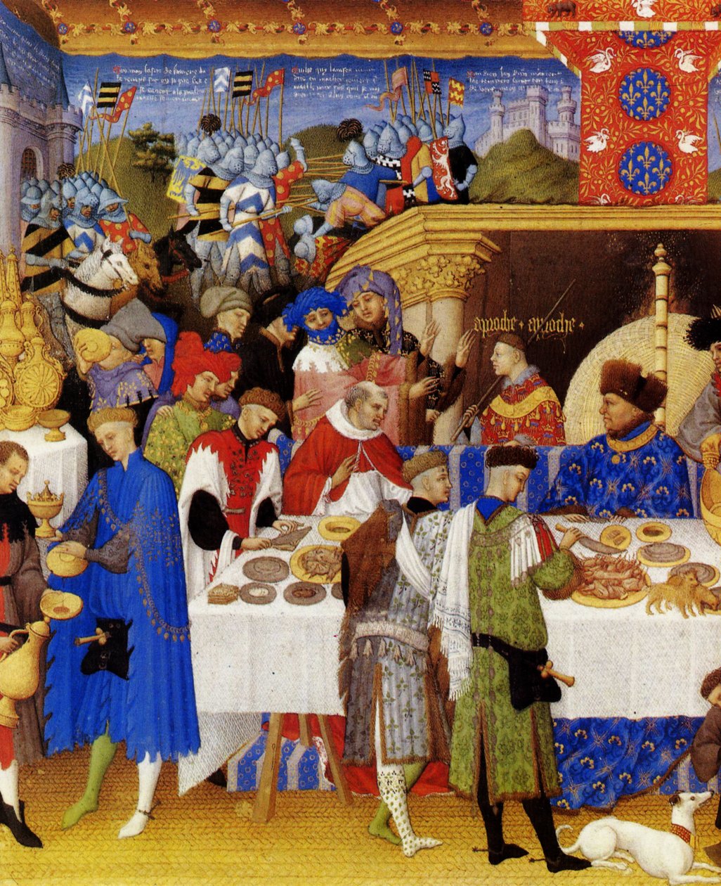 Très Riches Heures du Duc de Berry Folio 1, verso: leden od Limbourg Brothers