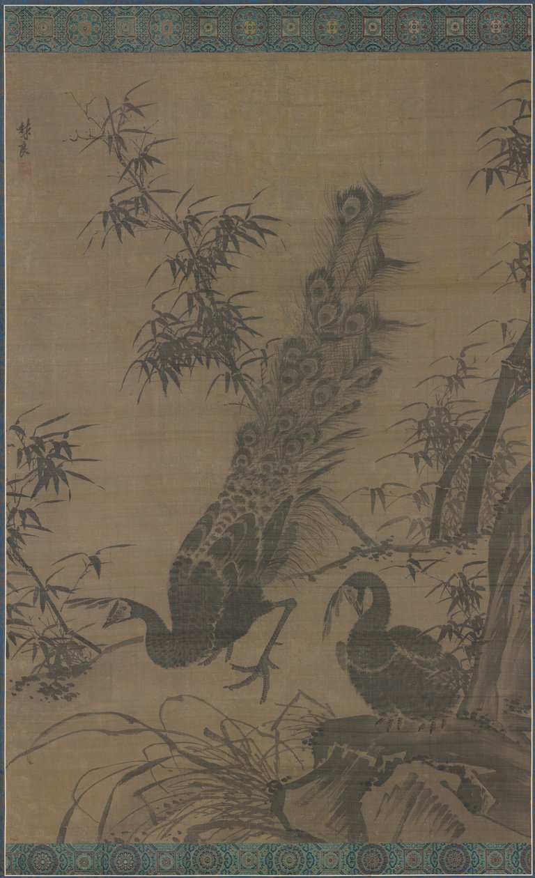 A Pair of Peafowl, konec 1400-začátek 1500. od Lin Liang