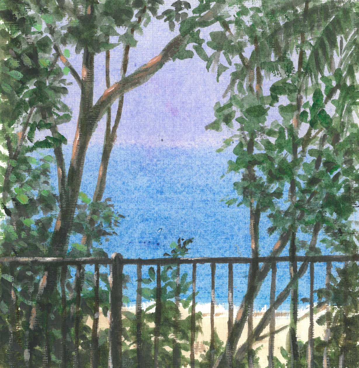 Výhled na balkon, 2015 od Lincoln Seligman