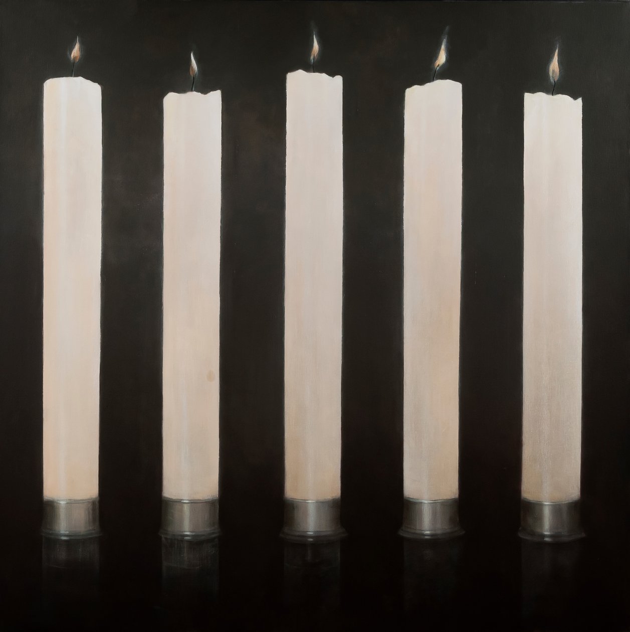 Five Candles, Srí Lanka, 2012 (akryl na plátně) od Lincoln Seligman