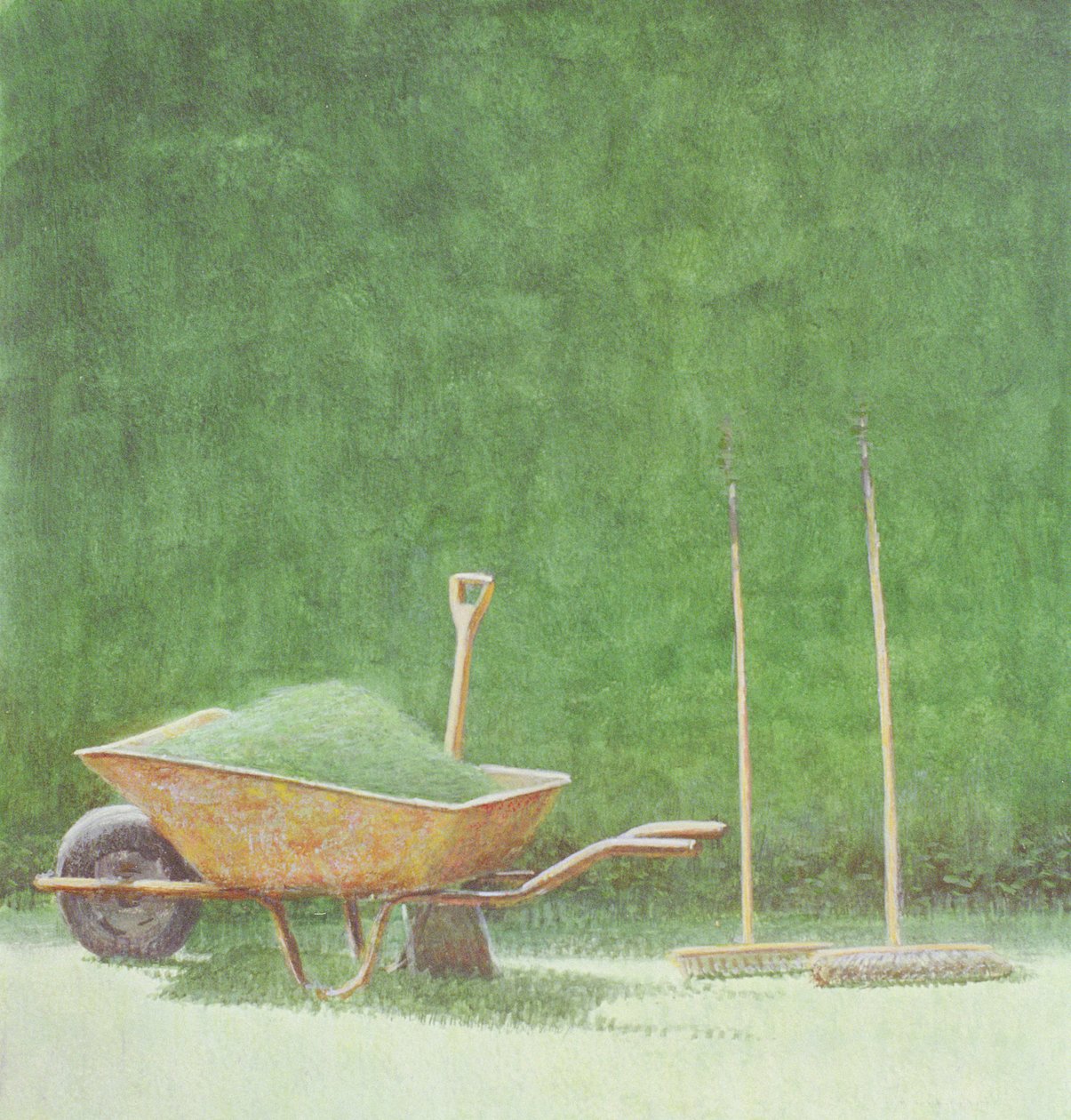 Zahradní zátiší, 1985 (akryl na papíře) od Lincoln Seligman