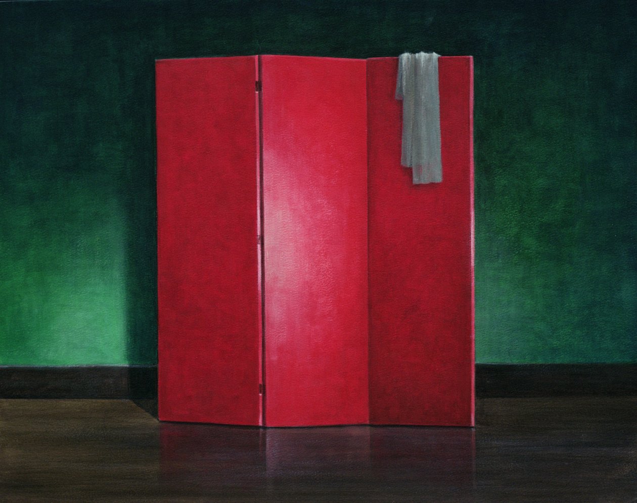 Red Screen, 1990 (akryl na plátně) od Lincoln Seligman