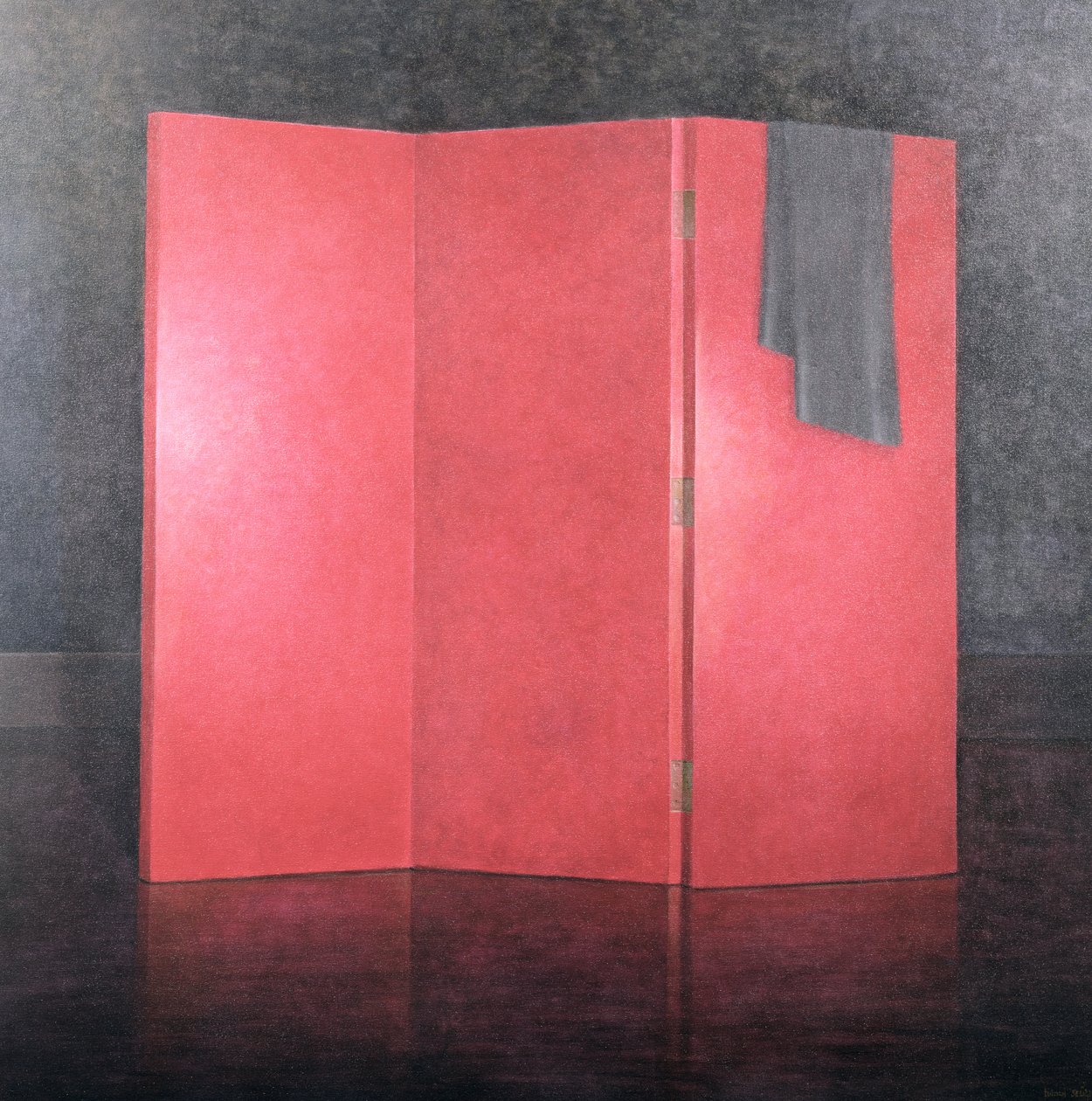 Red Screen, 2005 (akryl na plátně) od Lincoln Seligman