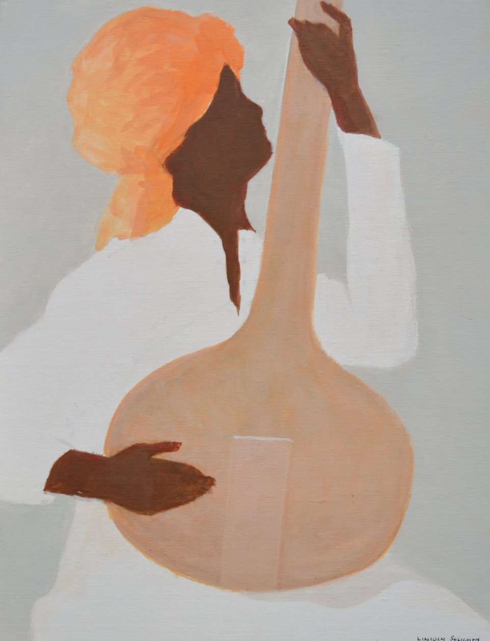 Sitar Player, Orange Turban od Lincoln Seligman