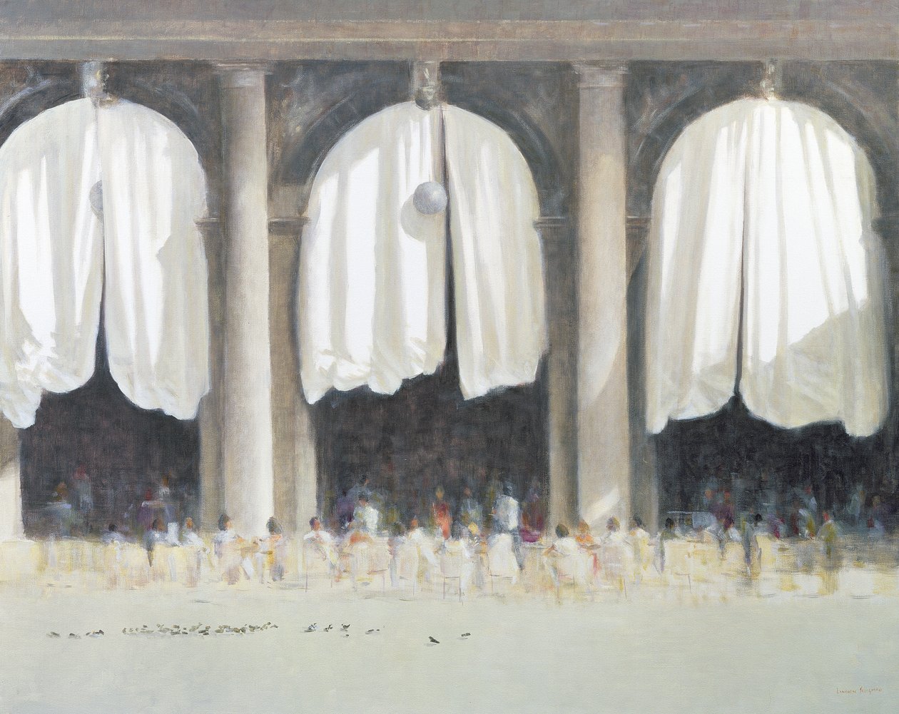 Náměstí svatého Marka, Benátky, 2005 (akryl na plátně) od Lincoln Seligman