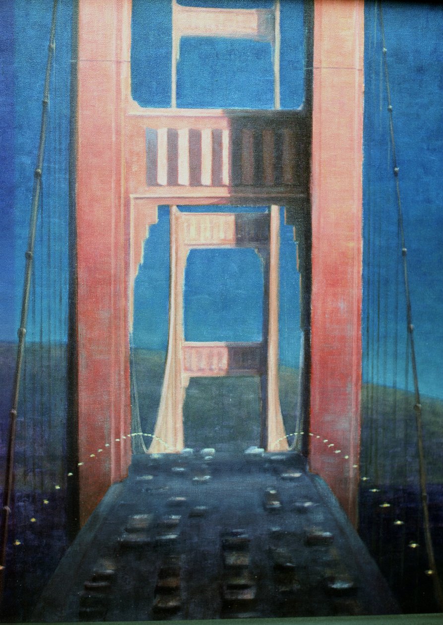 Most Golden Gate, 1992 (akryl na plátně) od Lincoln Seligman