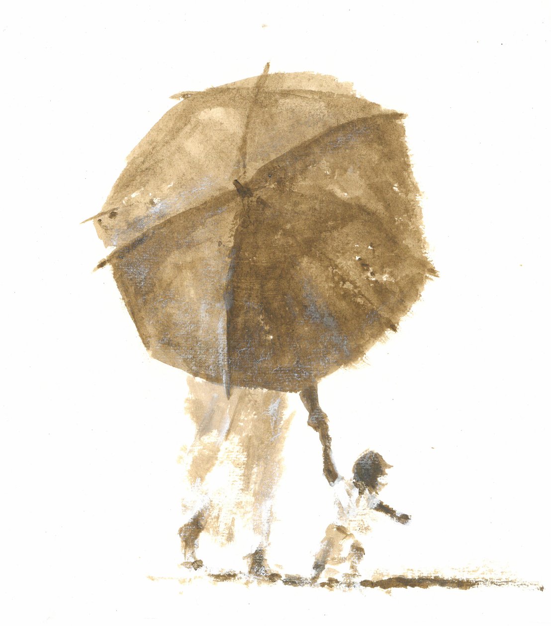 Deštník a dítě 1, 2015 od Lincoln Seligman