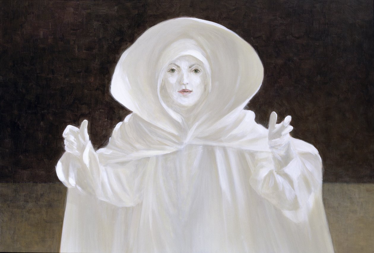 Benátský pouliční herec, 2005 (akryl) od Lincoln Seligman