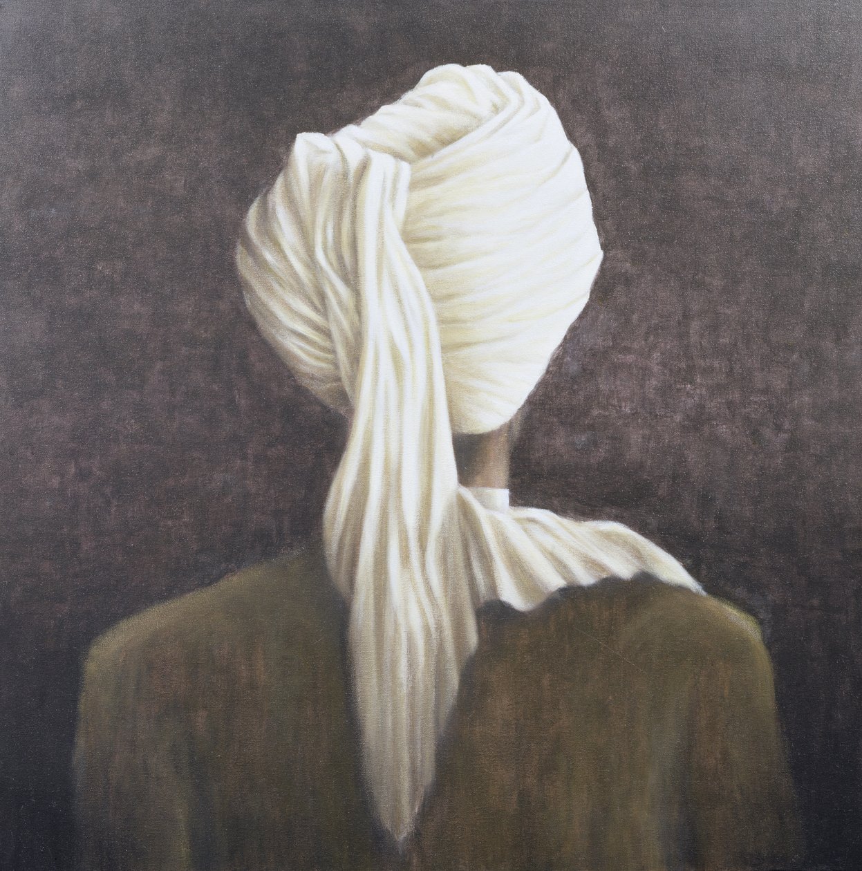 Bílý turban, 2005 (akryl na plátně) od Lincoln Seligman