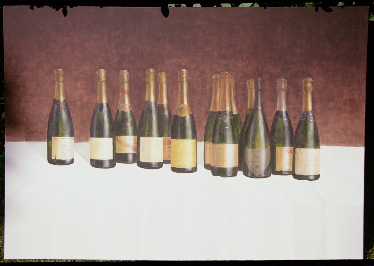 Vinařská krajina, Champagne, 2003 (akryl na plátně) od Lincoln Seligman