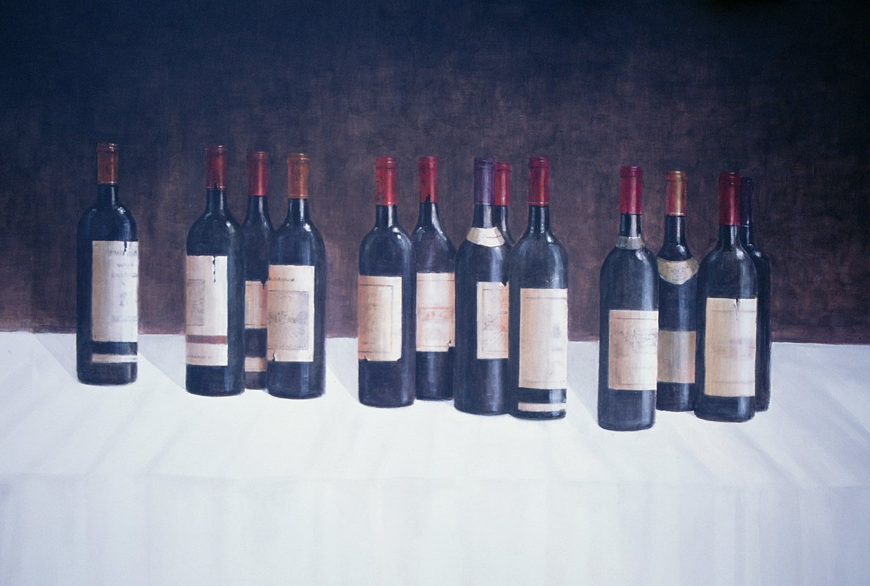 Winescape, Red, 2003 (akryl na plátně) od Lincoln Seligman