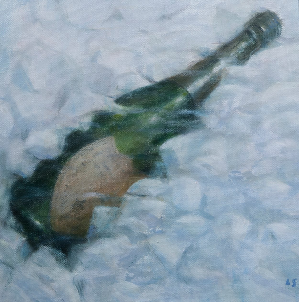Šampaňské na ledu, 2012 (akryl na plátně) od Lincoln Seligman